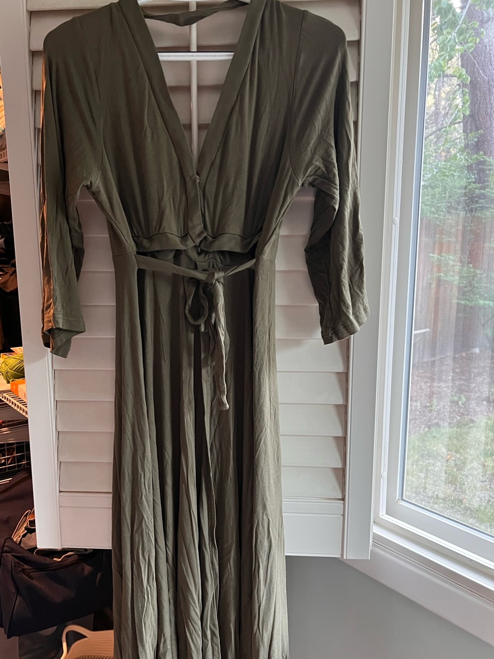 Forest Green Open Back Dress